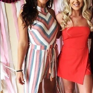 Striped float Romper // size 5 - medium
